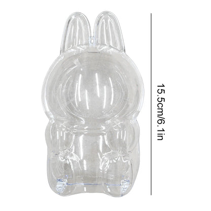 For Labubu Transparent Protective Cover Monster Toy Elf Doll Cover Storage Box Cute Elf Plushie Display Cover for Party Dolls